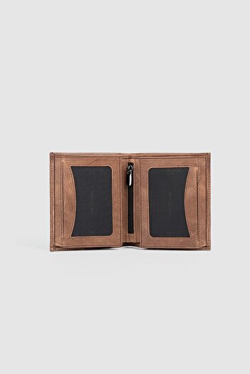 La La'Graccio Paris La'Graccio Paris Genuine Leather Men's Wallet Crazy Brown