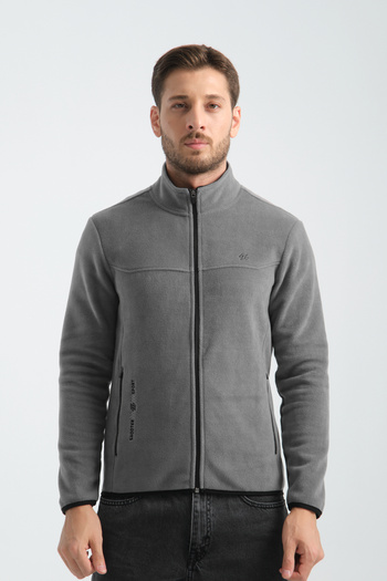 Shooter Ανδρικό φούτερ Fleece - Premium Winter, Minimal Embroidery, Regular Fit με φερμουάρ
