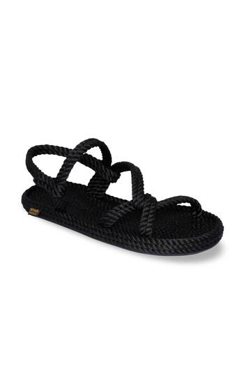 Nomadic Republic Black Mykonos Rubber Sole Women's Sandals