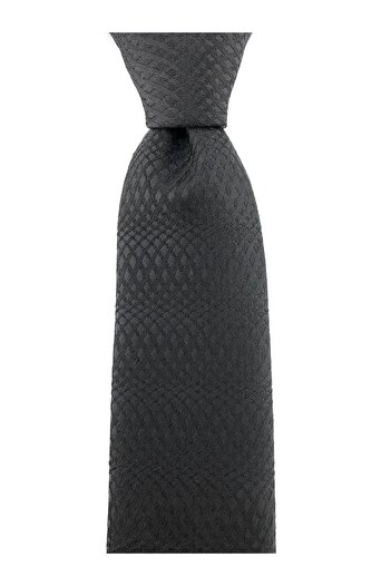 PİERRONİ Black Patterned Slim Tie