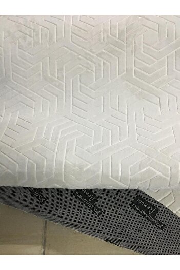 AKSU Krem Jel Kaymaz Taban Yıkanabilir Yumuşak Yüzey Kesme Halı Yolluk