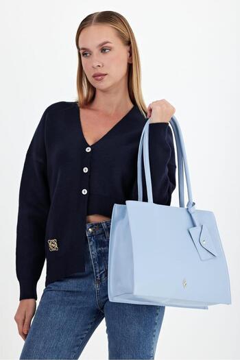 Aron Atelier Abella Baby Blue Women's Briefcase-Laptop and Casual Shoulder Bag