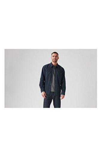 Levi's Sawtooth Rlx Fit Western Burke Overdye A5751-0007 Чоловіча чорна сорочка