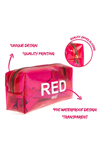 VUKİ Colorful Transparent Zipper Pencil Case