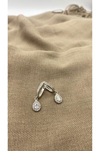 SURA SILVER ZİRKON TAŞ BEYAZ RODYUM DAMLA MODEL 925 AYAR GÜMÜŞ SET (KOLYE,BİLEKLİK,KÜPE VE AYARLANABİLİR YÜZÜK)