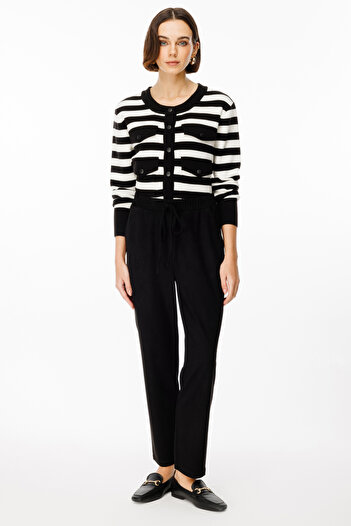 Ekol Velvet Trousers with Elastic Waist