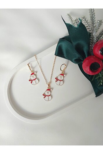 Alexis Carrel New Year Christmas Themed Necklace and Earring Set