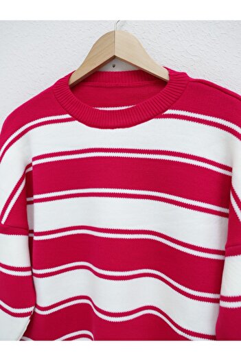 Modamorfo Thick Striped Loose Knitwear Tunic