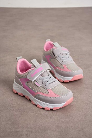 GAK RUN Sneakerși unisex pentru copii cu velcro, elastici, confortabili, casual, cu talpă din polietilenă ușoară