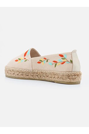 Su Espadril Nataly Ekru-Multi Kadın Düz Espadril