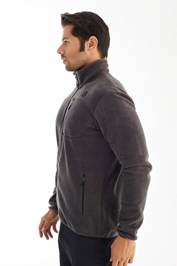 Crozwise Erkek Anti Peeling Fermuarlı Spor Polar Sweat