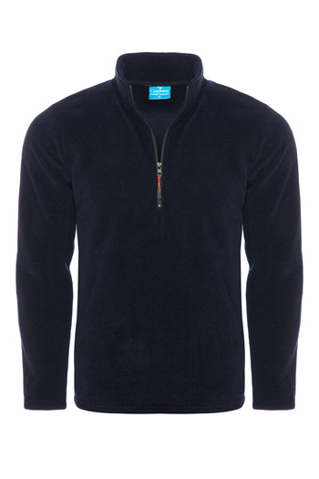 BLUETIFUL Unisex Oversize Μαύρο Πόλα - Άνετη εφαρμογή, Ανθεκτικό στο κρύο, Μισό φερμουάρ