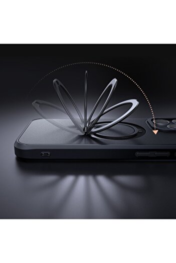 Mcdodo PC-4933 IPHONE 16 PRO MAX HALKA STANDLI MAGSAFE SİYAH KAPAK