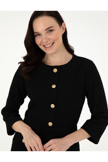 Pierre Cardin Black Regular Fit Woven Dress 50292218 -Vr046