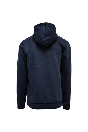 adidas Modrá pánská mikina adidas Essentials Fleece s kapucí se 3 pruhy