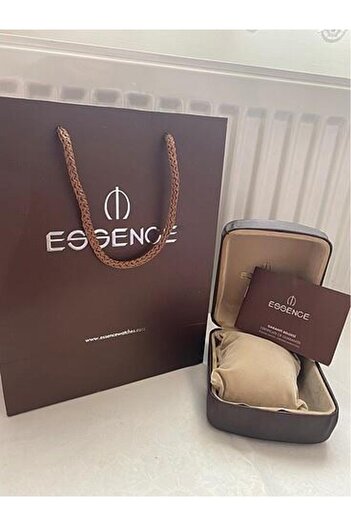 Essence Zincir Tasarım Küçük Kasa Çelik Kararma Renk Atma Yapmaz Kadın Kol Saat+Bileklik BD1232.130H