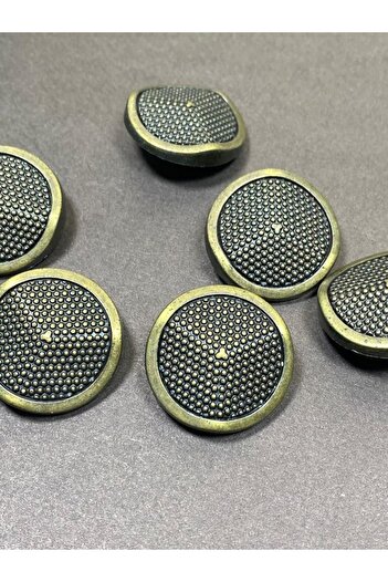 karantuhafiye Coat Button / Metallized (plastic) Button / Oxide 3 Cm Set of 6