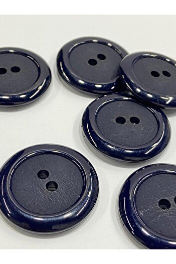 karantuhafiye Navy Blue Set of 6 Italian Button - Coat Button 3.5 cm (M46690)