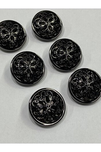 karantuhafiye Coat Topcoat button / design button / special coated button / Black set of 6