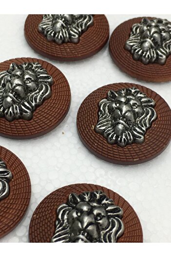karantuhafiye Coat Trench Coat Button Set Lion Model Tan Set of 6 3 cm