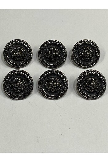 karantuhafiye Trench Coat Button / Lion Chain Model / Anthracite Set Set of 6