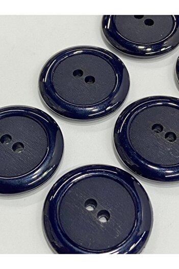 karantuhafiye Navy Blue Set of 6 Italian Button - Coat Button 3.5 cm (M46690)