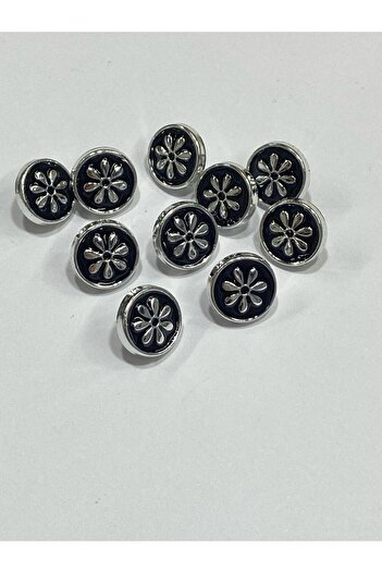 karantuhafiye Blouse Shirt Button/Metallized (Plastic) Button / Set of 10 / 1 cm