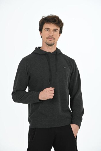 TRENDHİLL Men's Supersoft Hooded Thessaloniki Fabric Sweatshirt 5236-S
