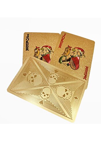 Weather Forecast Gold Skull Playing Card Slippery Plastic Waterproof Playing Card Gin500Sr