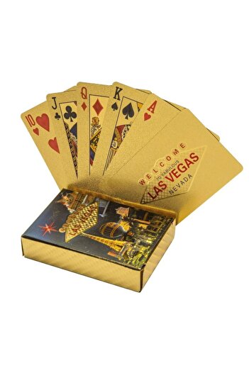 Weather Forecast Gold Las Vegas Playing Card Slippery Plastic Waterproof Playing Card Gin643
