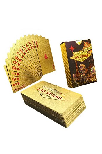 Weather Forecast Gold Las Vegas Playing Card Slippery Plastic Waterproof Playing Card Gin643