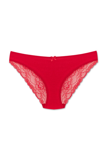 HNX Red Back Half Lace Women's Panties 3-Piece