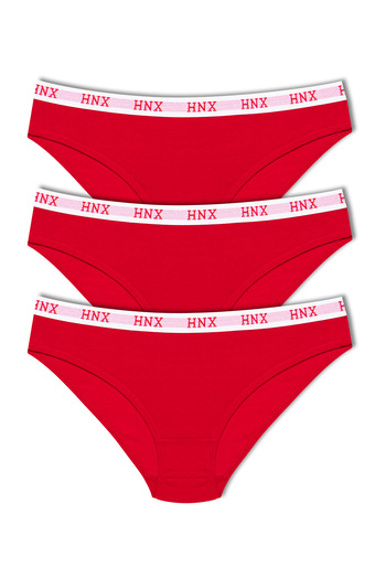 HNX Set of 3 Red Women's Panties