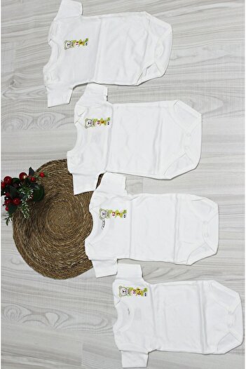 Babytoo Barbosa Babytoo Combed Cotton Sleeveless Undershirt and Short Sleeve Badi