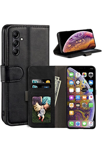 m.tk moveteck Samsung Galaxy A16 Case 360 Full Containers Leather Textured Flip Wallet Stand Clamshell Cover with Business Card