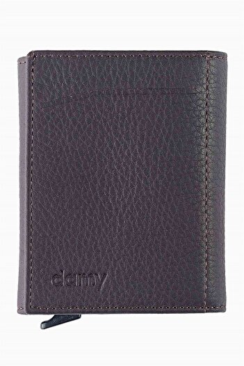 DAMY Genuine Leather Unisex Mechanized Wallet 626Mg - Brown