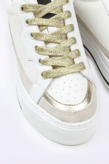 bağcık 120 cm Metallic Glitter Luxury Wide Shoelaces - 1 Pair