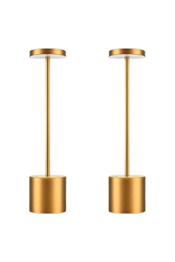 Taimi 2-Pieces Cordless Touch LED Table Lamp 1800mAh Stick shaped Golden