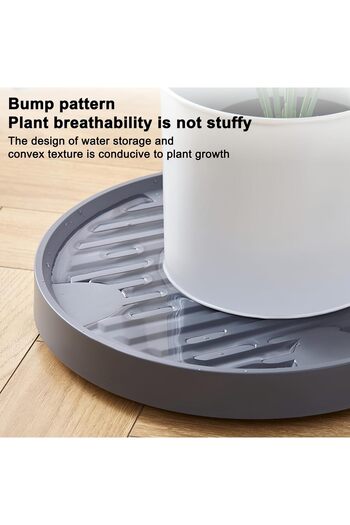 Taimi Plant Caddy,Plant Pot Mover,Plant Pot Trolley,Grey-37.3CM