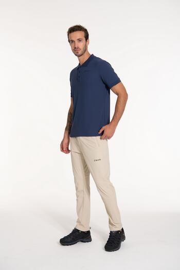 2AS Men's Polo Collar White T-Shirt - Short Sleeve, Teal Tea0404