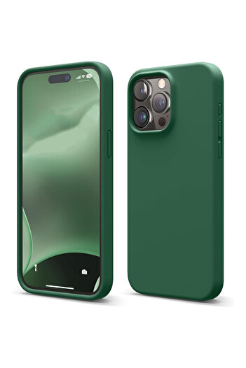 Merwish Apple iPhone 12 Promax Compatible Velvet Inside Logo Launch Silicone Case Cover Khaki