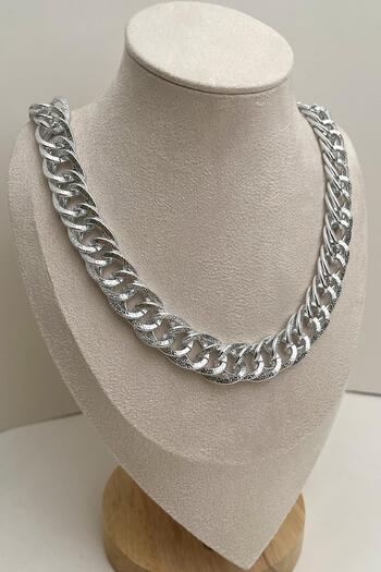 Modex Textured Thick Chain Necklace