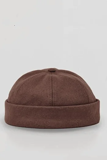 Külah Winter New Style Wool Retro Hip-Hop Docker Hat Brown
