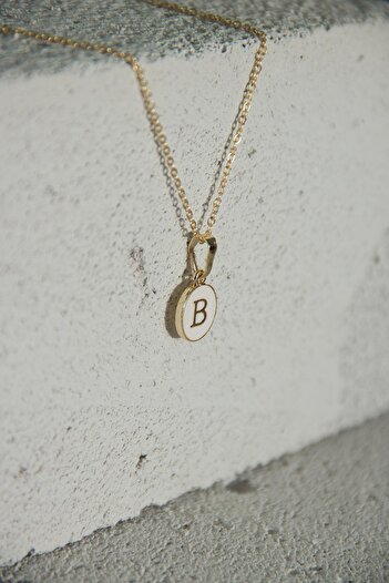 Modex Gold Enamel Letter Necklace