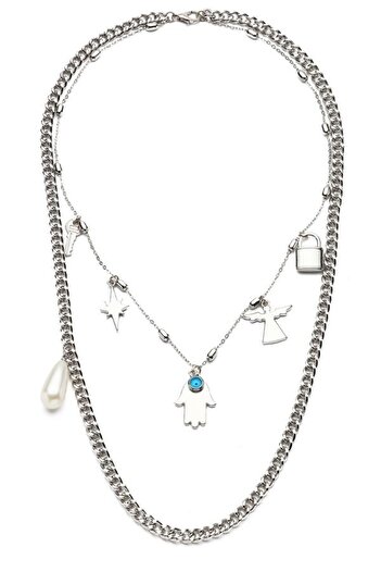 Modex Figured Double Necklace Set