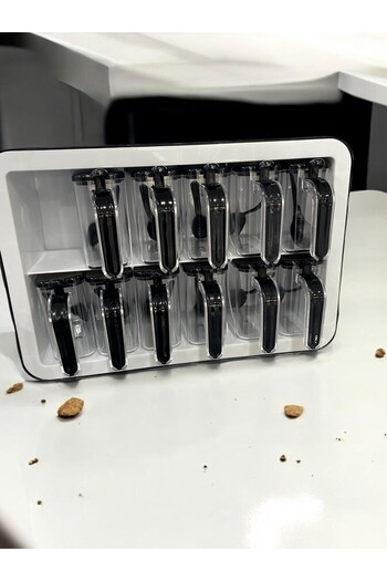 CocoVia Decorative Spice Rack Set of 12 - Set with Spoon and Lid