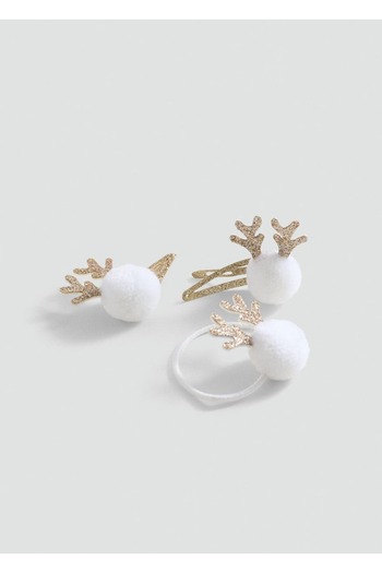 MANGO Kids New Year's Hair Rubber and Buckle Set