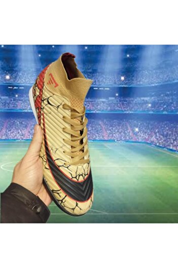 KİRWE Gold Astroturf Football Boots with Air Socks