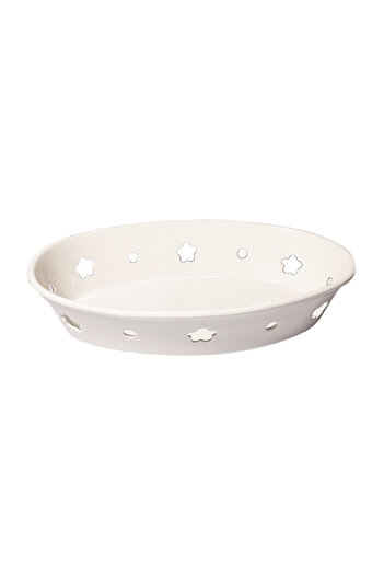Dania Large Service Plate White 50x30cm