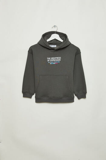 GRIMELANGE Kiwior Boy Cotton Polyester Anthracite Sweatshirt